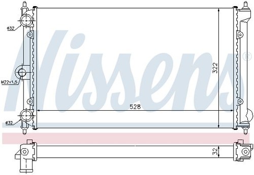 Nissens kühler motorkühlung - kühler,,